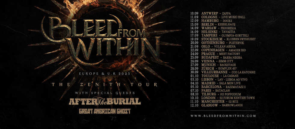 Great American Ghost support to Bleed From Within